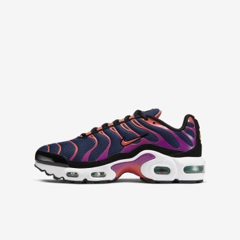 Nike Air Max Plus - Nagyobb Gyerek Air Max Trainers - Kék/Fekete/Zöld